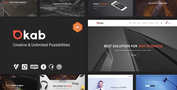 Okab – 响应式多用途 WordPress 主题 + RTL