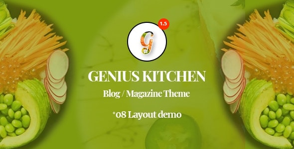 天才厨房 – 新闻杂志和博客食品 WordPress 主题