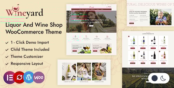 Wineyard – 酒类和葡萄酒商店WordPress WooCommerce主题