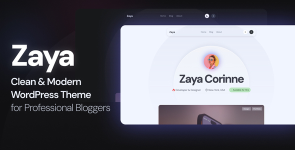 Zaya – 现代个人博客 WordPress 主题