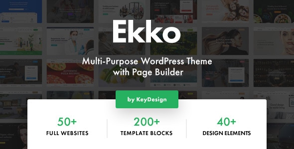 Ekko – 带有 Page Builder 的多用途 WordPress 主题