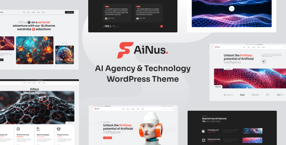Ainus – AI Agency  Technology WordPress主题