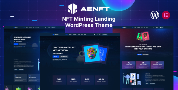 Aenft – NFT 铸币收藏 WordPress 主题