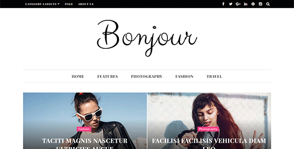 Bonjour – 杂志和博客 WordPress 主题