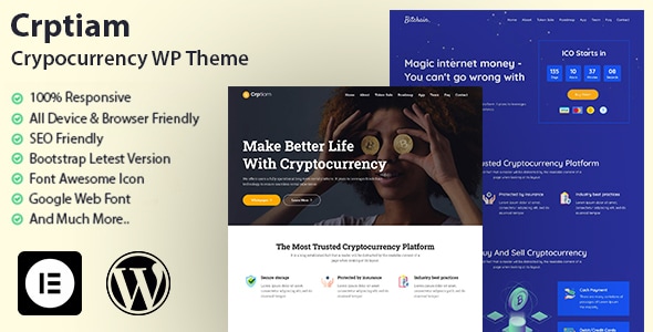 Crptiam – 加密货币 WordPress 主题