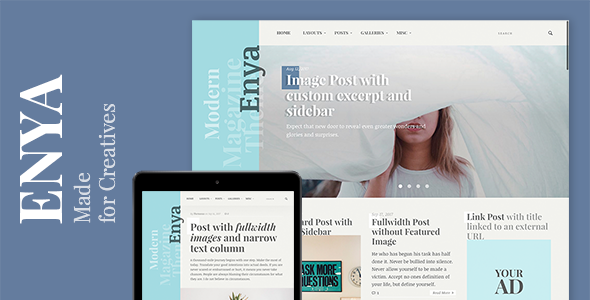 Enya – 创意女性 WordPress 主题