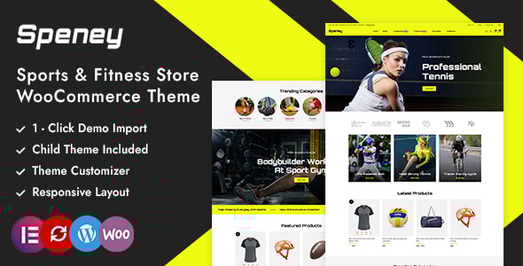 Speney – 运动与健身房商店WordPress WooCommerce主题