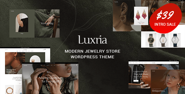 Luxria – 现代珠宝店 WordPress 主题