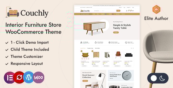 Couchly – 室内家具店 WordPress WooCommerce 主题