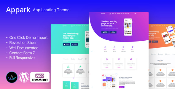 Appark – 应用登陆页面 WordPress 主题