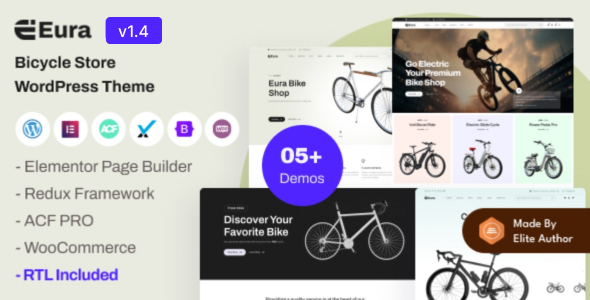 Eura – 自行车和自行车店 Elementor WordPress 主题