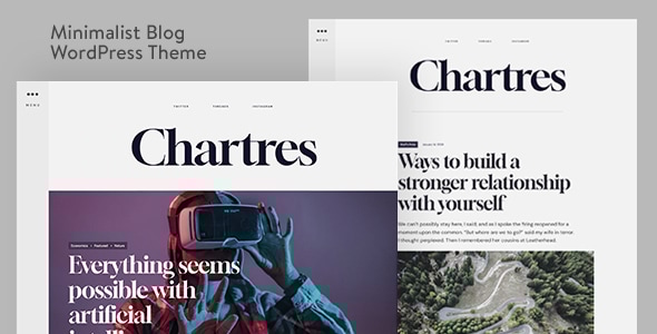 Chartres – 永恒的极简主义博客 WordPress 主题