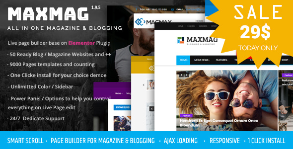 Maxmag – 杂志和博客 WordPress 主题