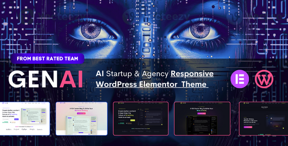 Gen AI – AI Agency  Technology Startup Elementor WordPress主题