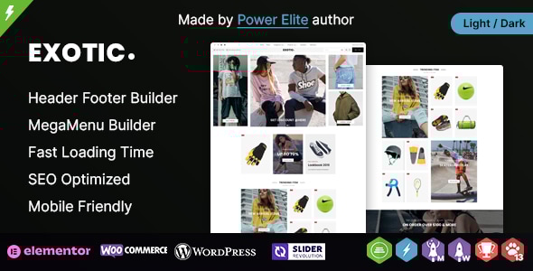Exotic WP – Elementor Responsive WooCommerce Theme
