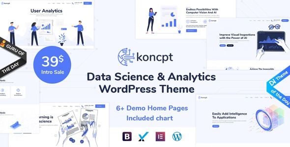 koncpt – 数据科学与分析WordPress主题