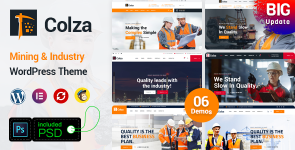 Colza – 采矿与工业WordPress主题