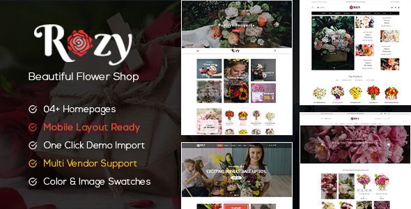 Rozy – 花店 WooCommerce WordPress 主题（4+ 索引 + 移动布局准备就绪）