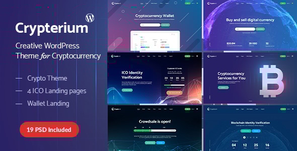 Crypterium – NFT 区块链加密货币业务 WordPress 主题