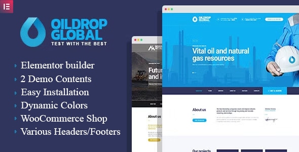 OilDrop – 石油和天然气工业 WordPress 主题