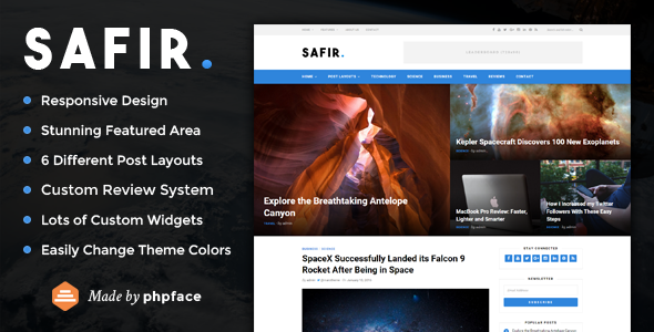 Safir – WordPress 博客主题