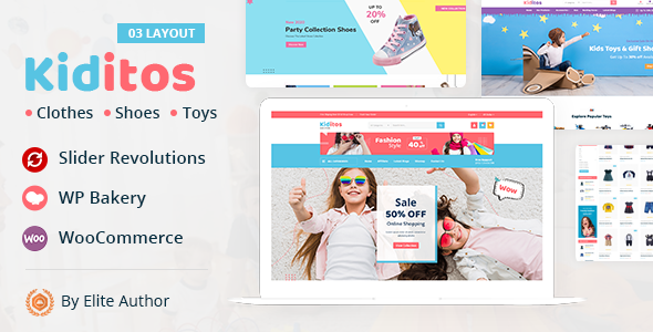 Kiditos – 婴儿和儿童多商店 WooCommerce 主题