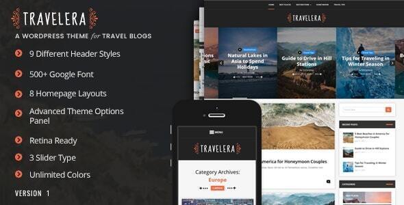 Travelera – WordPress 博客主题