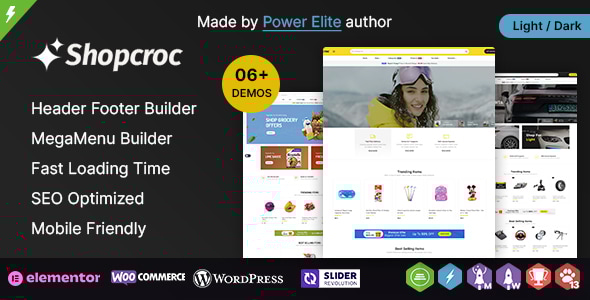 Shopcroc WP – Elementor 多用途 WooCommerce WordPress 主题