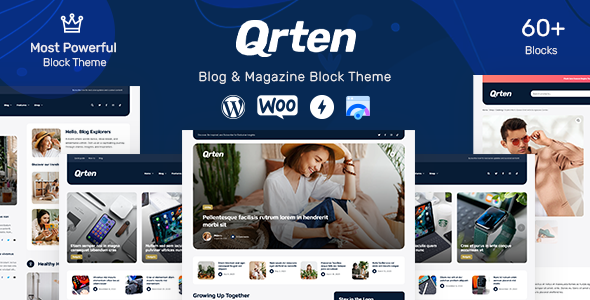 Qrten – 基于块的WordPress主题，适用于博客和杂志