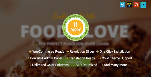Foody – 响应式食物，食谱餐厅/咖啡馆 WordPress 主题
