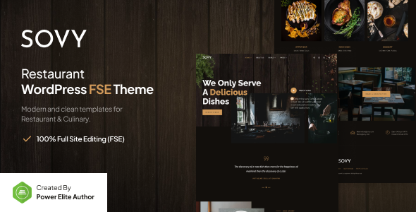 Sovy – 餐厅 FSE WordPress 主题