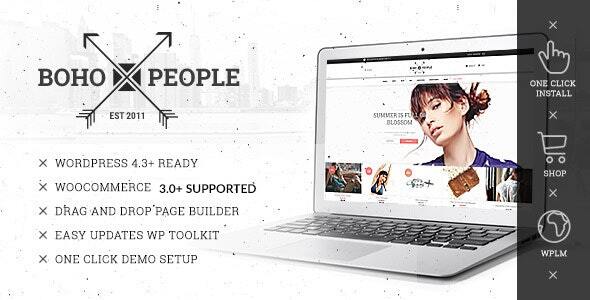 Bohopeople – 独特的电子商务商店/商店 Woocommerce 服装、时尚、生活方式销售主题