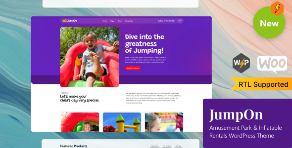 JumpOn – 游乐园和充气租赁WordPress主题
