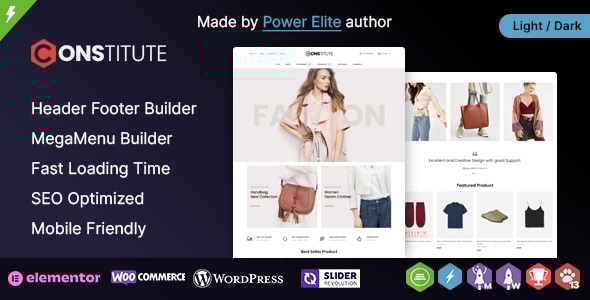 构成 WP – WooCommerce 响应式 Elementor 主题