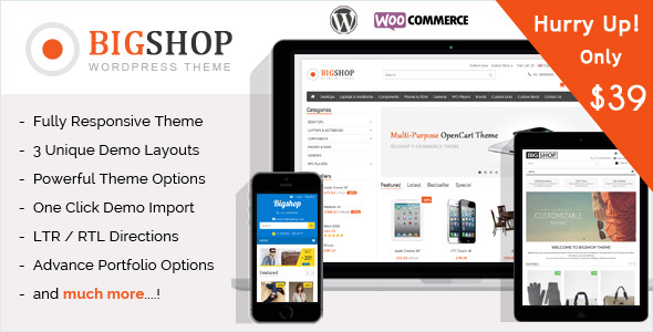 Bigshop – WooCommerce WordPress 主题！