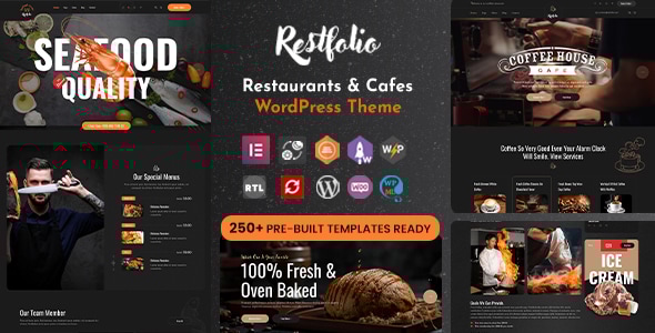 Restfolio – Elementor餐厅和咖啡馆WordPress主题