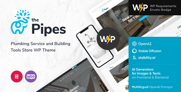 The Pipes – 水管工和建筑商 WordPress 主题