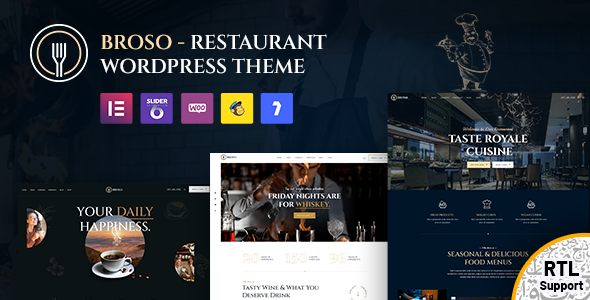 Broso – 餐厅和咖啡馆WordPress主题