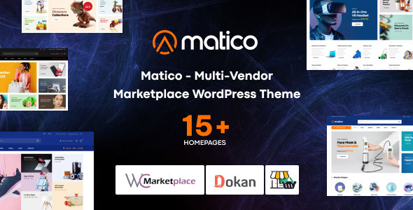 Matico – 多供应商市场 WordPress 主题