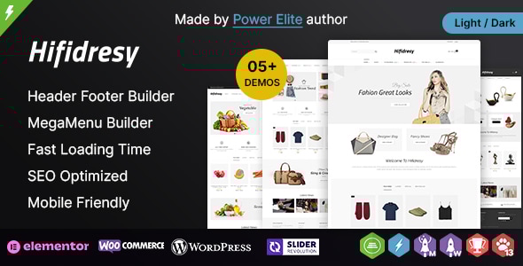 Hifidresy WP – 多用途 Elementor WooCommerce 主题