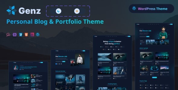 Genz – 创意个人博客 / 投资组合 Elementor WordPress 主题