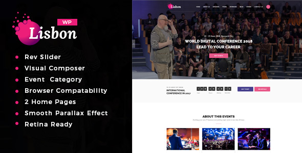 lisbon – 活动 WordPress 主题