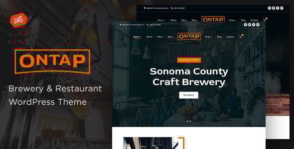 Ontap – 啤酒厂和餐厅WordPress主题