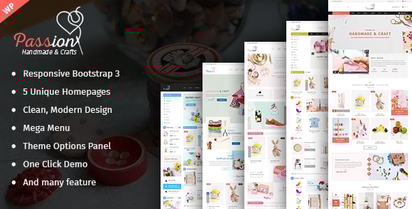 激情 – 手工制作与手工艺WooCommerce WordPress主题