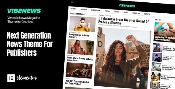 Vibenews – 报纸和杂志WordPress主题