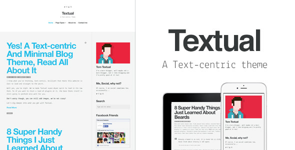 Textual – 以文本为中心的 WordPress 博客主题