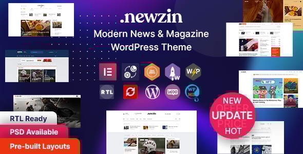 Newzin – WordPress报纸和杂志Elementor主题