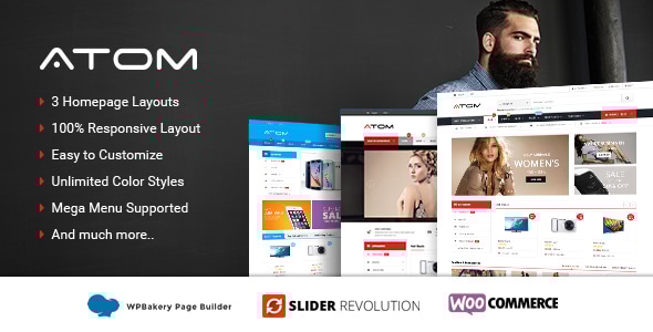 Atom – 响应式 WooCommerce WordPress 主题