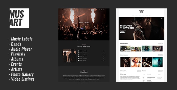 Musart – 音乐厂牌和艺术家 WordPress 主题