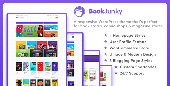 BookJunky – 适用于 WordPress 的 WooCommerce 书店